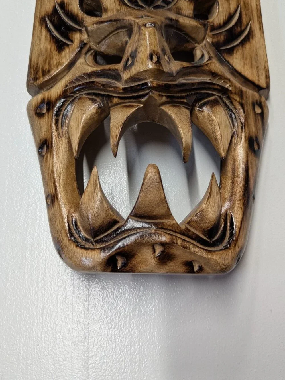 Creepy Handcarved Wooden Tribal Mask